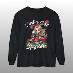 Just a Girl Who Loves Spyders Boho Long Sleeve Shirt