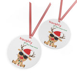 Funny Reindeer Aluminum Christmas Ornament