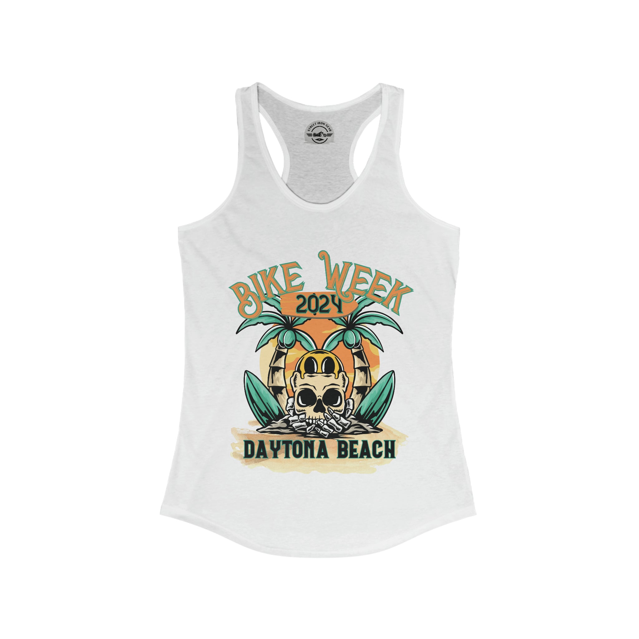 Daytona Beach Bike Week 2024 Womens Racerback Tank