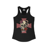 Vintage Skull, Snake & Cross Racerback Tank Top