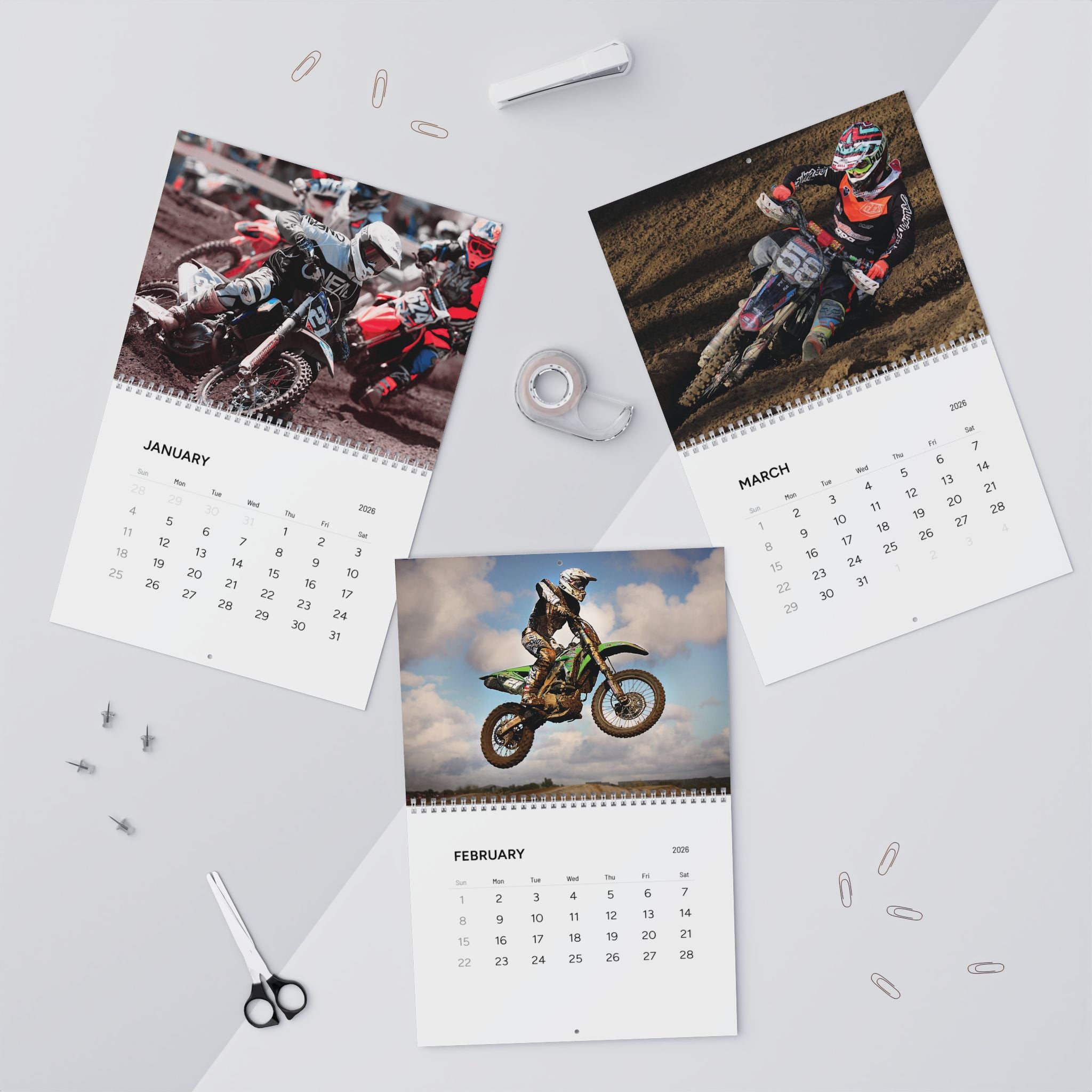 2026 Motocross Wall Calendar
