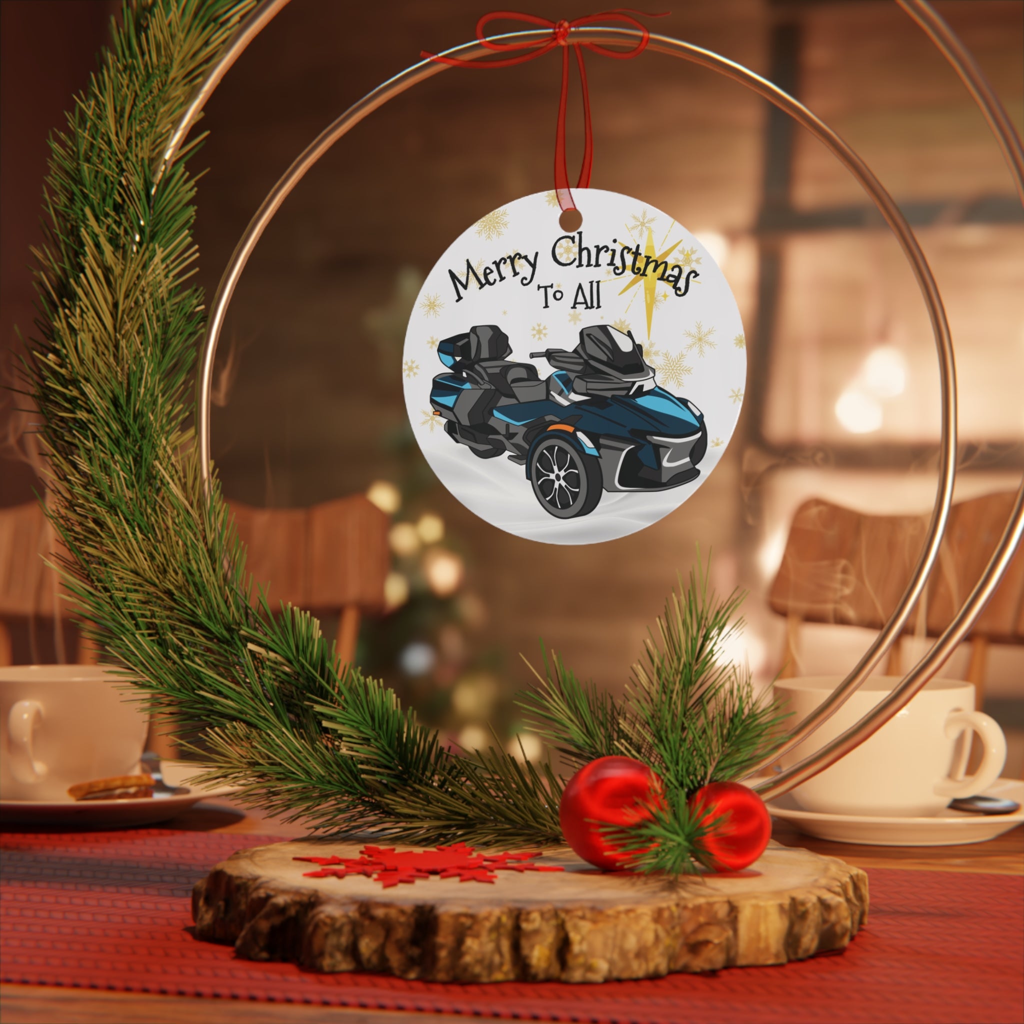 Can-Am Spyder RTL Aluminum Christmas Ornament