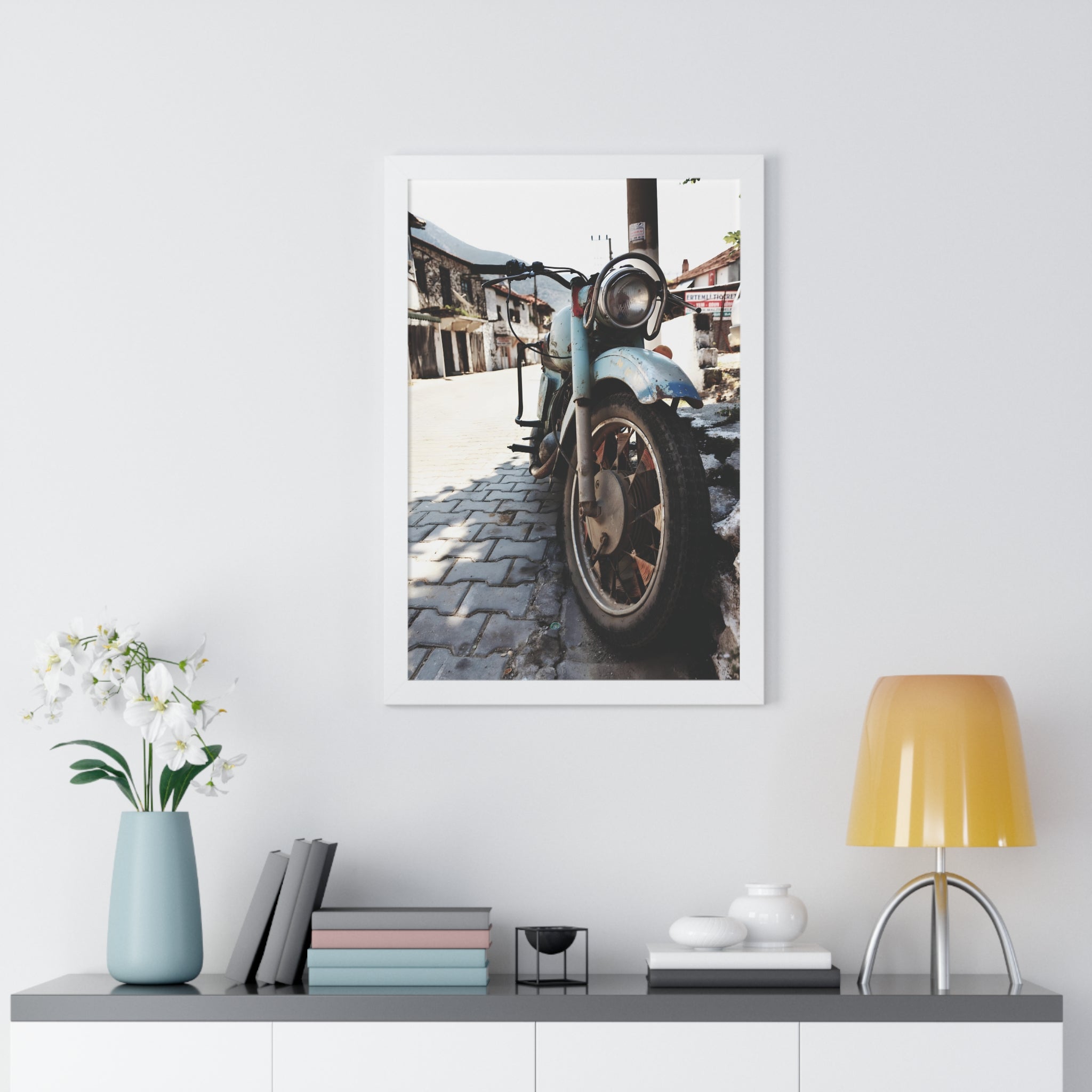 Vintage Motorcycle Framed Poster