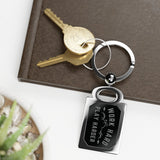 Work Hard Play Harder Metal Motorcycle Keychain