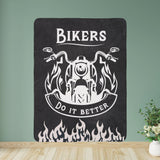 Chopper Motorcycle Sherpa Fleece Blanket