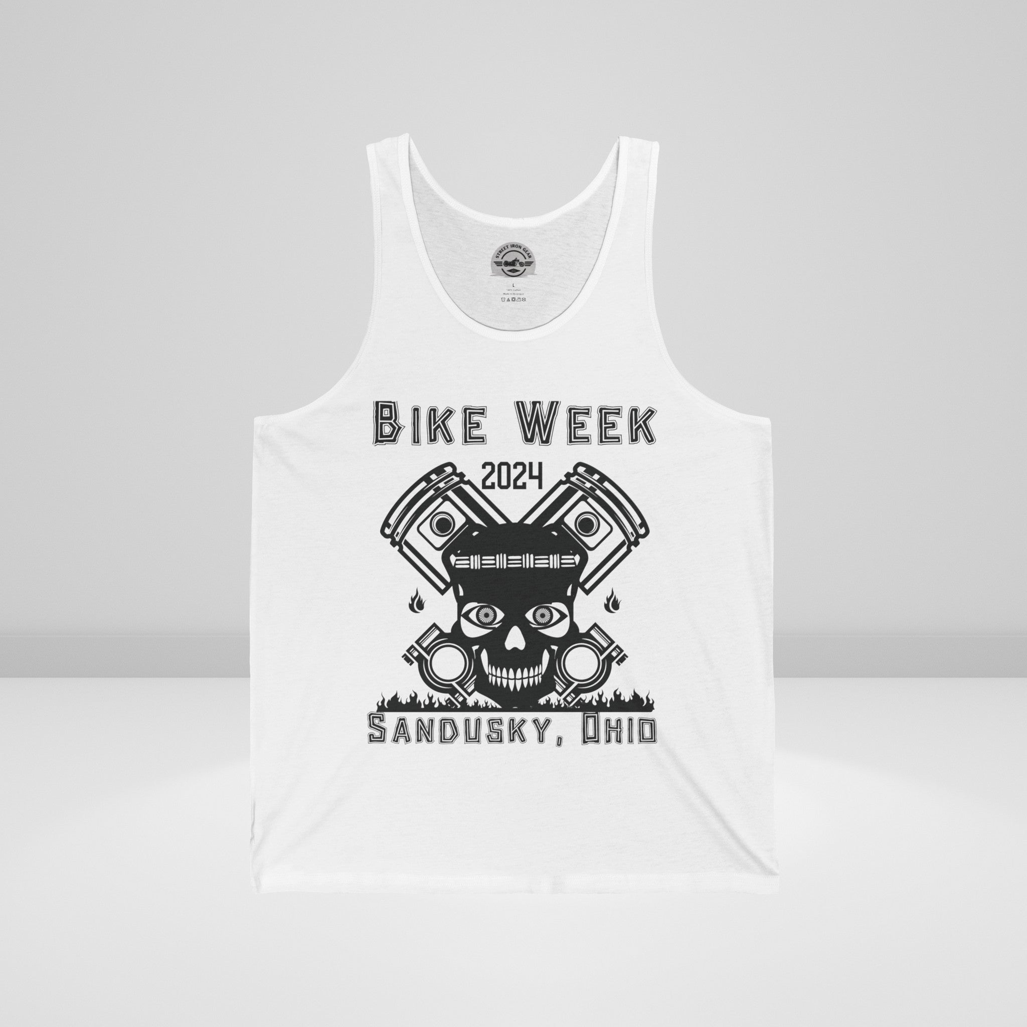 Ohio Bike Rally 2024 Tiki Skull Unisex Jersey Tank