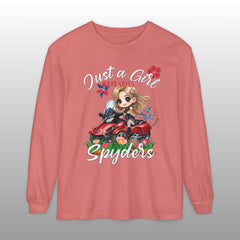 Just a Girl Who Loves Spyders Boho Long Sleeve Shirt