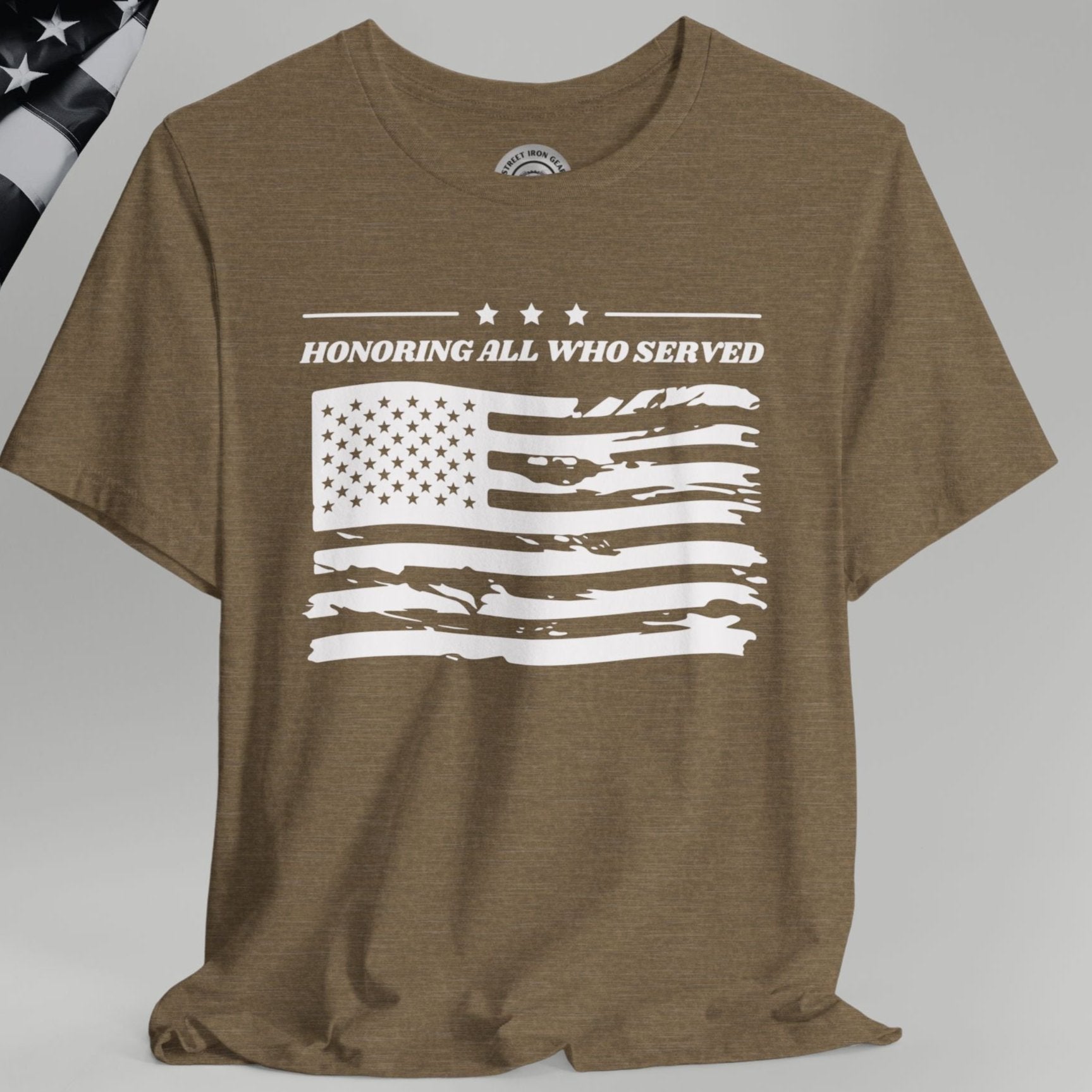 American Veteran Flag Crew Neck TShirt