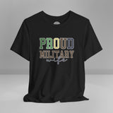 Proud Military Wife Crew Neck TShirt