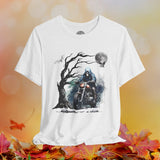 Halloween Skull Rider Crew Neck TShirt