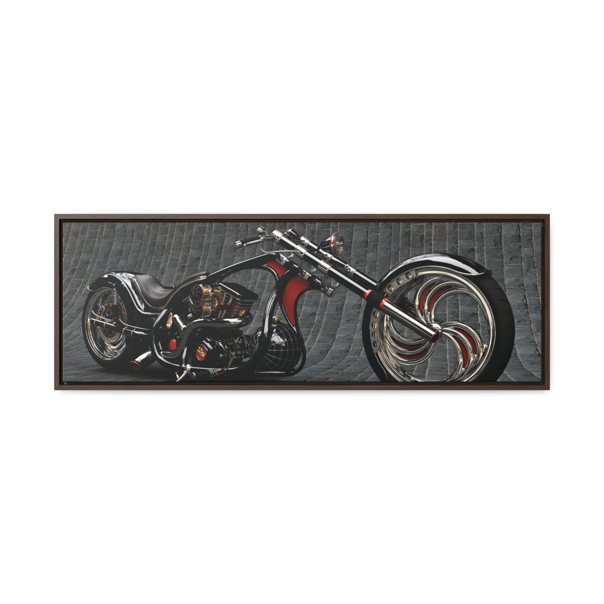 Chopper Motorcycle Canvas Print - Gallery Wrapped