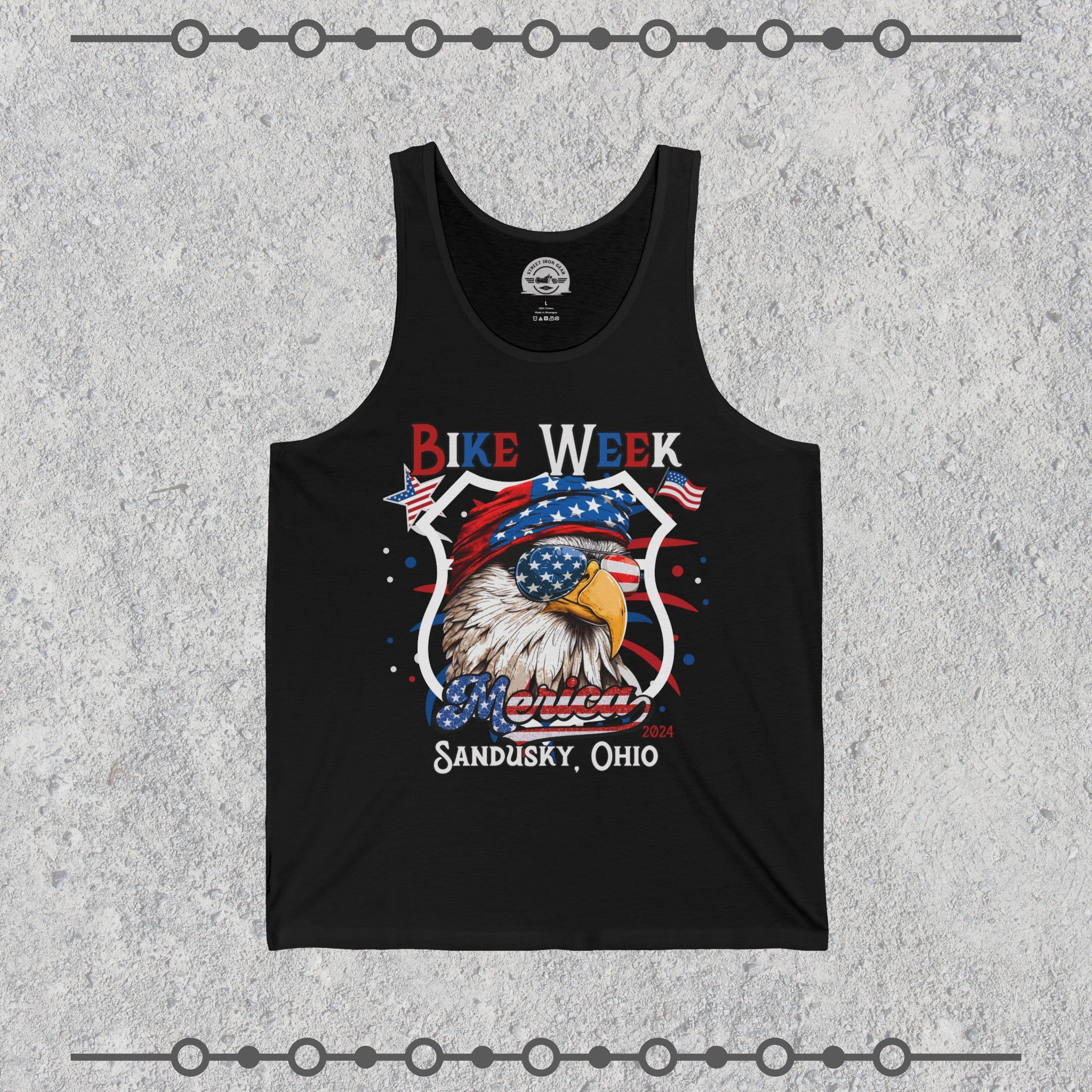 Ohio Bike Rally 2024 American Eagle Jersey Tank