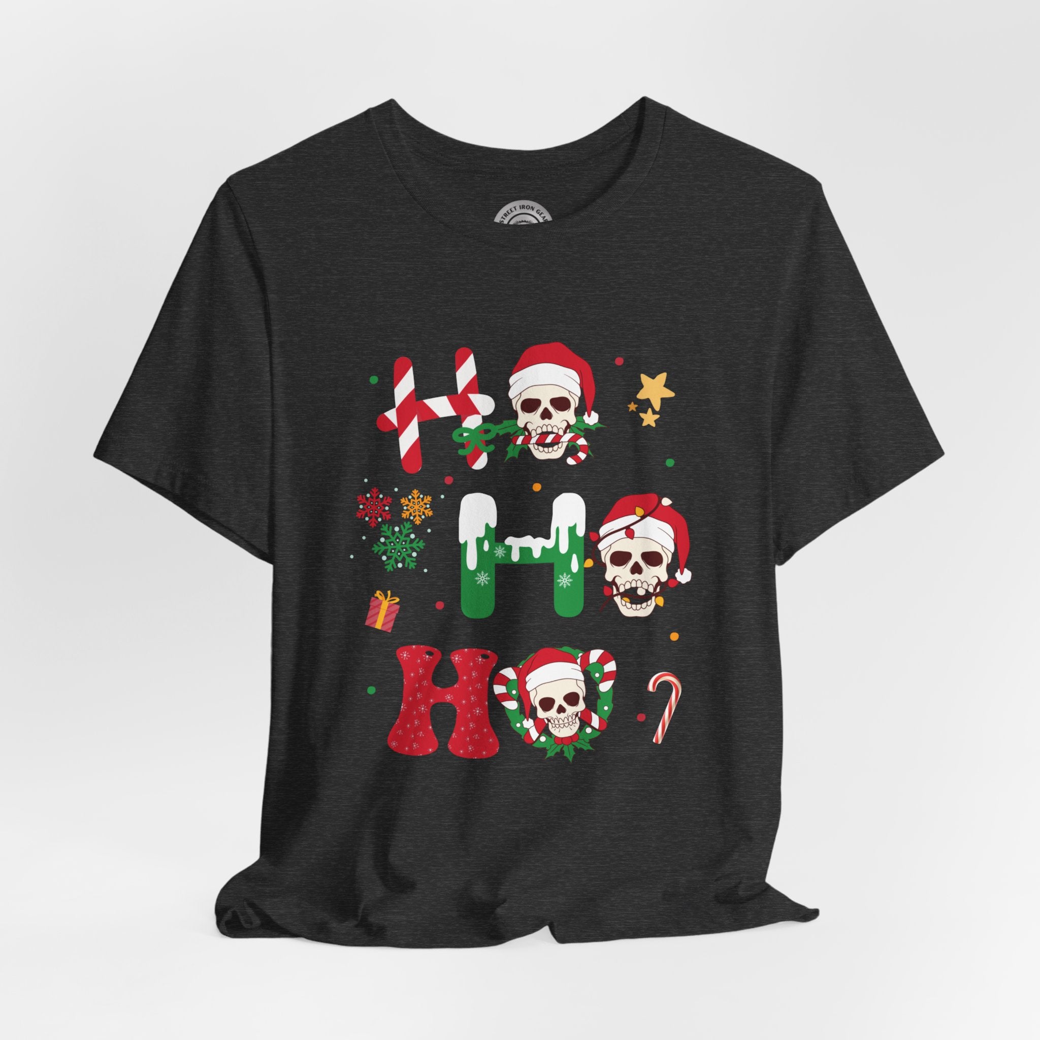 Funny Christmas Skull Crew Neck TShirt