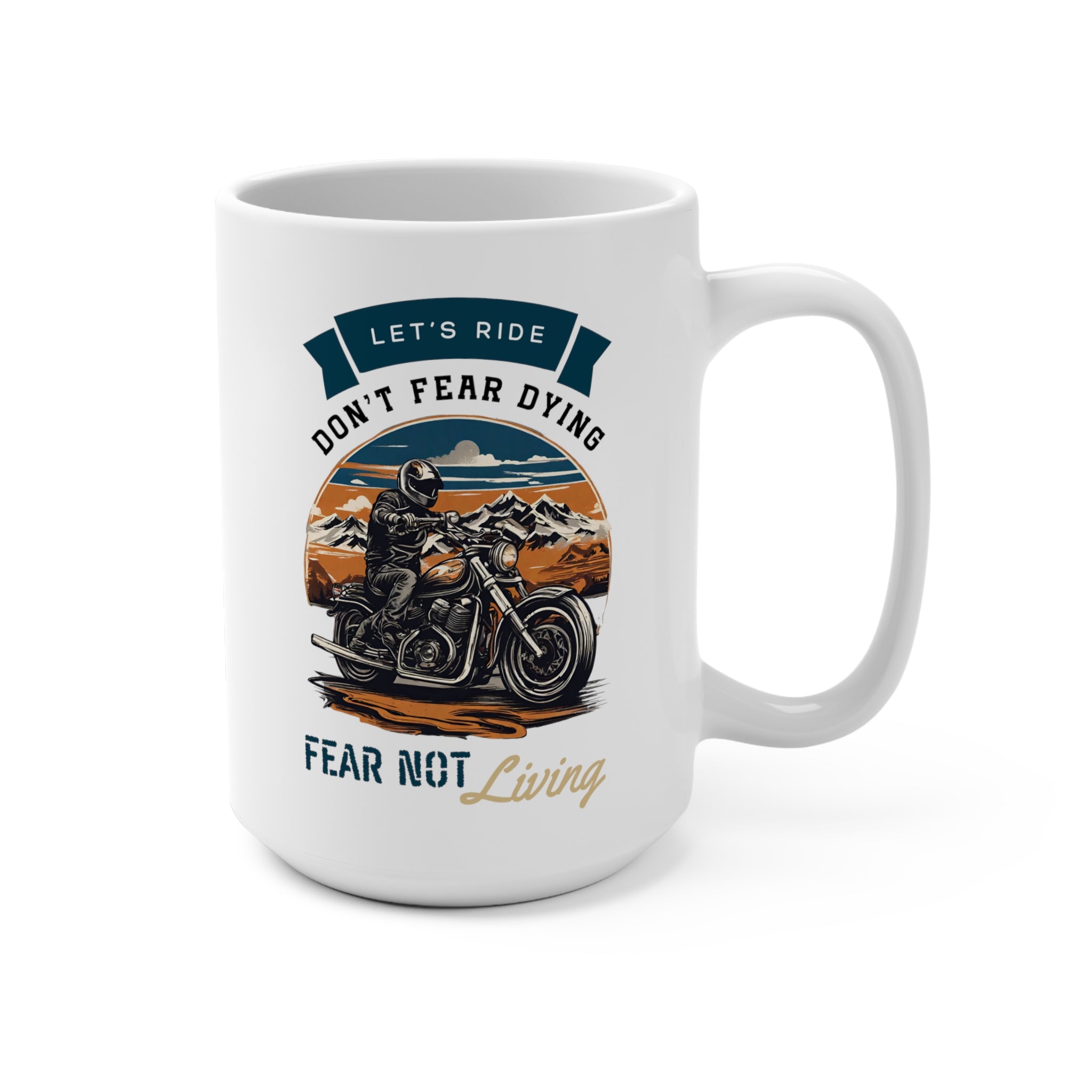 Motorcycle Ceramic Coffee Mug 15oz