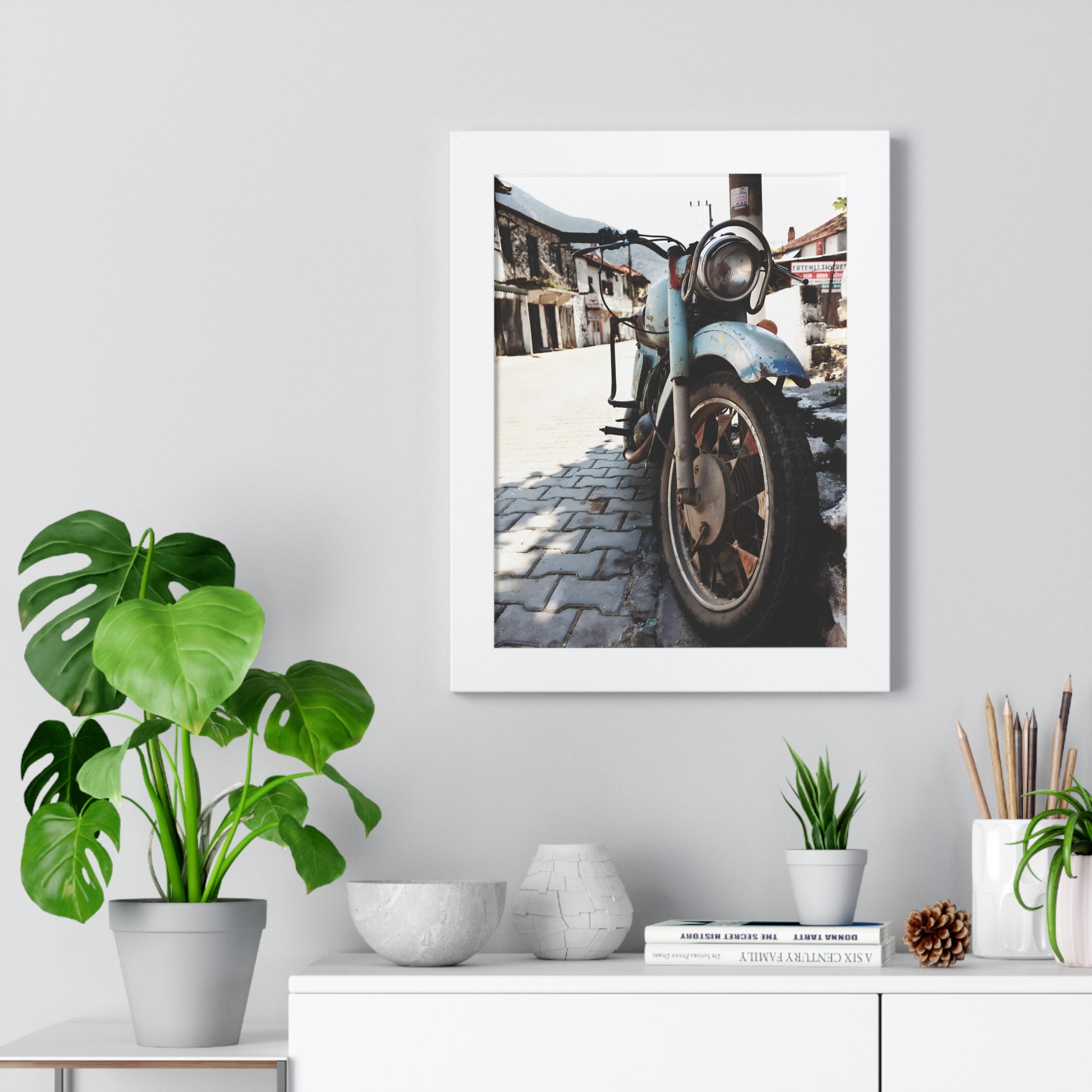 Vintage Motorcycle Framed Poster