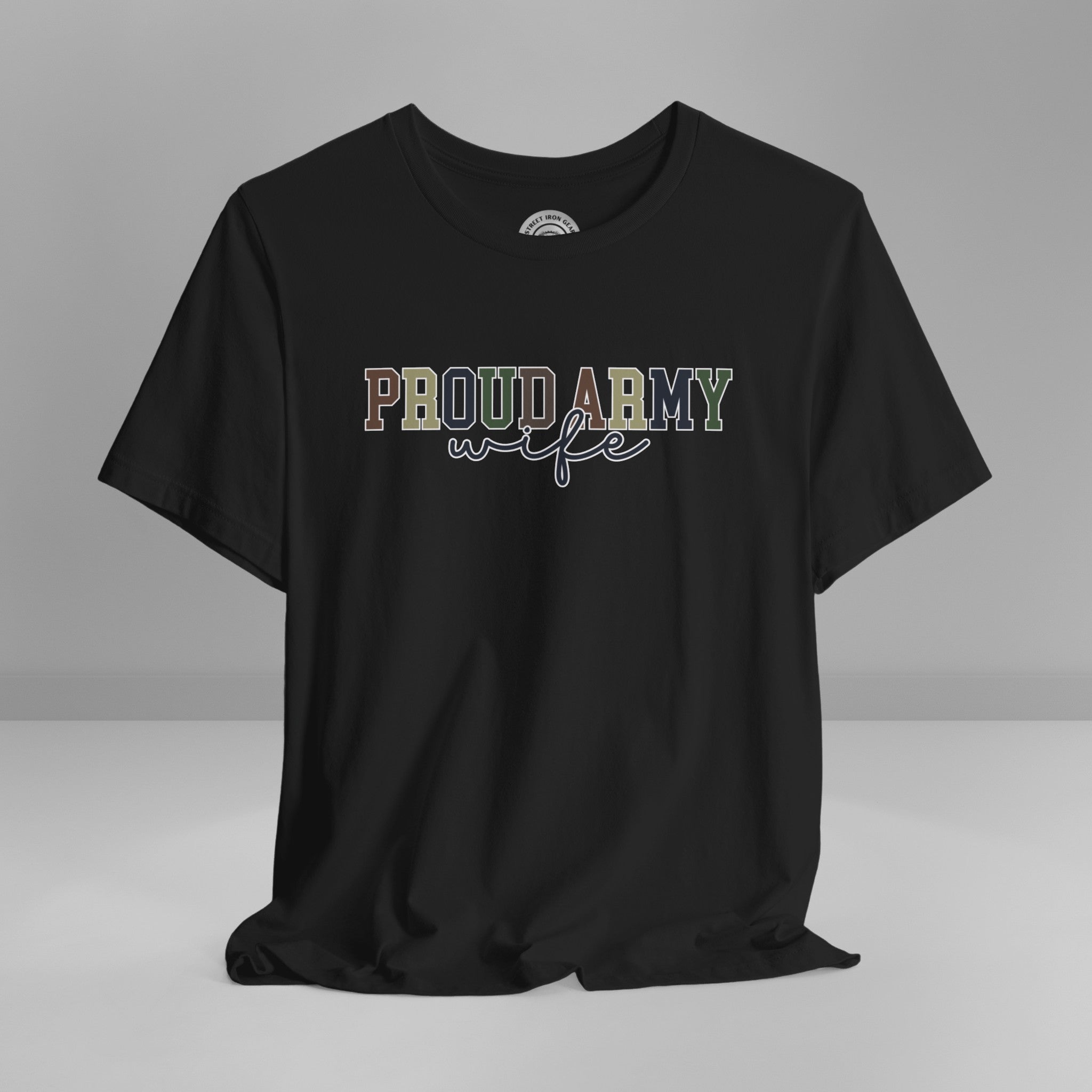 Proud Army Wife Crew Neck TShirt