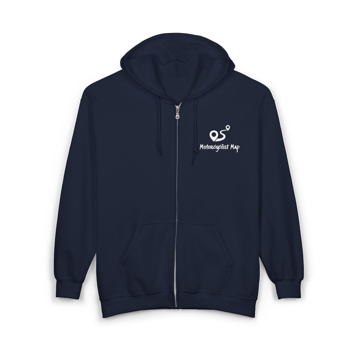 Motorcyclist Map Unisex Zip Hoodie (2-sided print)