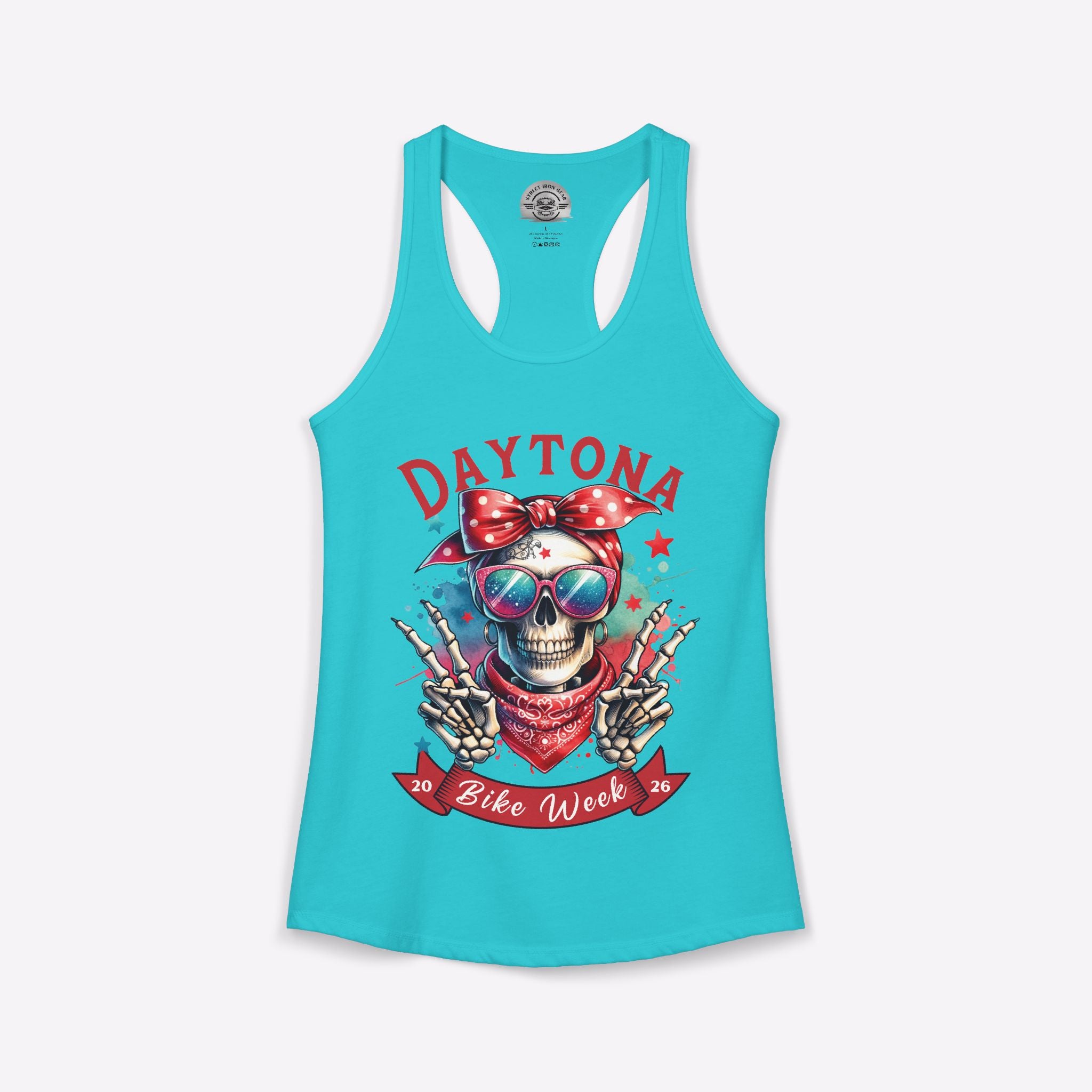 Daytona Bike Week 2026 Women's Hipster Skull Racerback Tank
