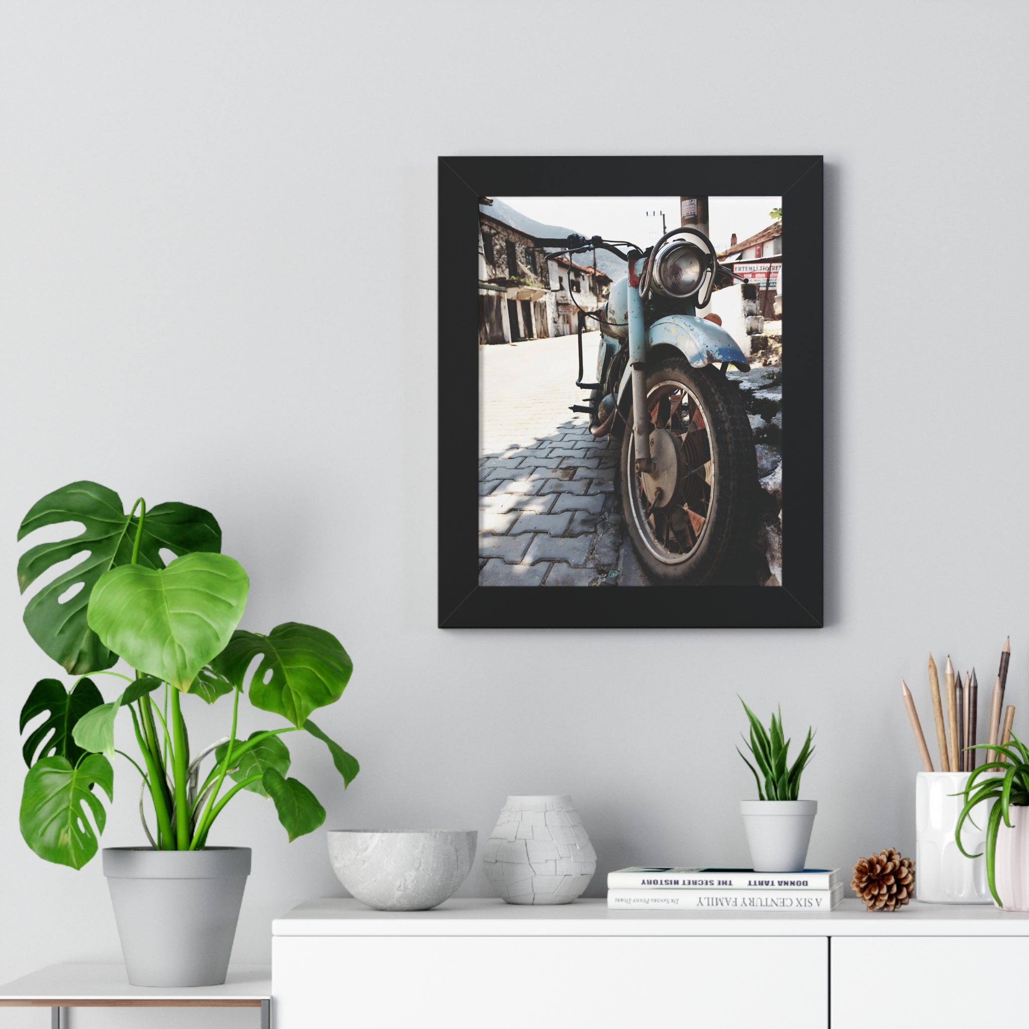 Vintage Motorcycle Framed Poster