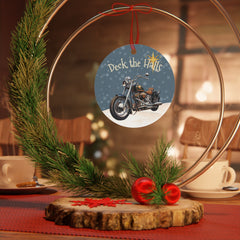 Vintage Harley Davidson Motorcycle Aluminum Christmas Ornament