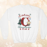 Family Monogram Christmas Crew Neck Sweatshirt (Youth)