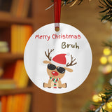 Funny Reindeer Aluminum Christmas Ornament