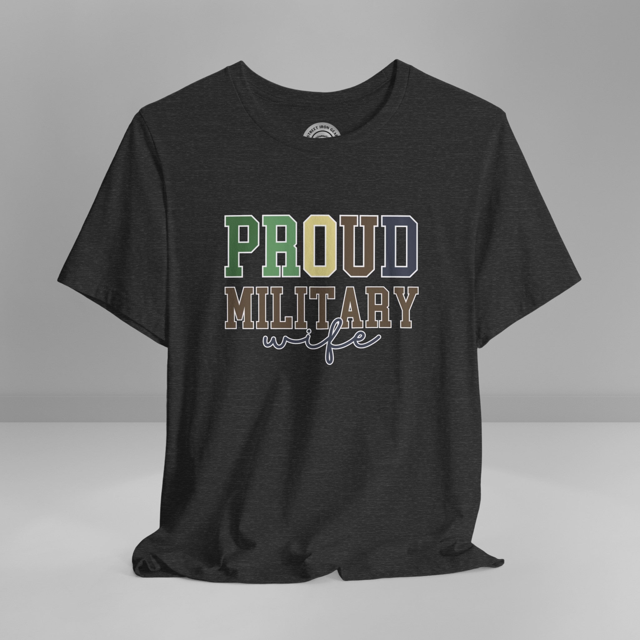 Proud Military Wife Crew Neck TShirt