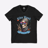 Daytona Bike Week 2026 Women's V-Neck | Hipster Skull Biker Tee