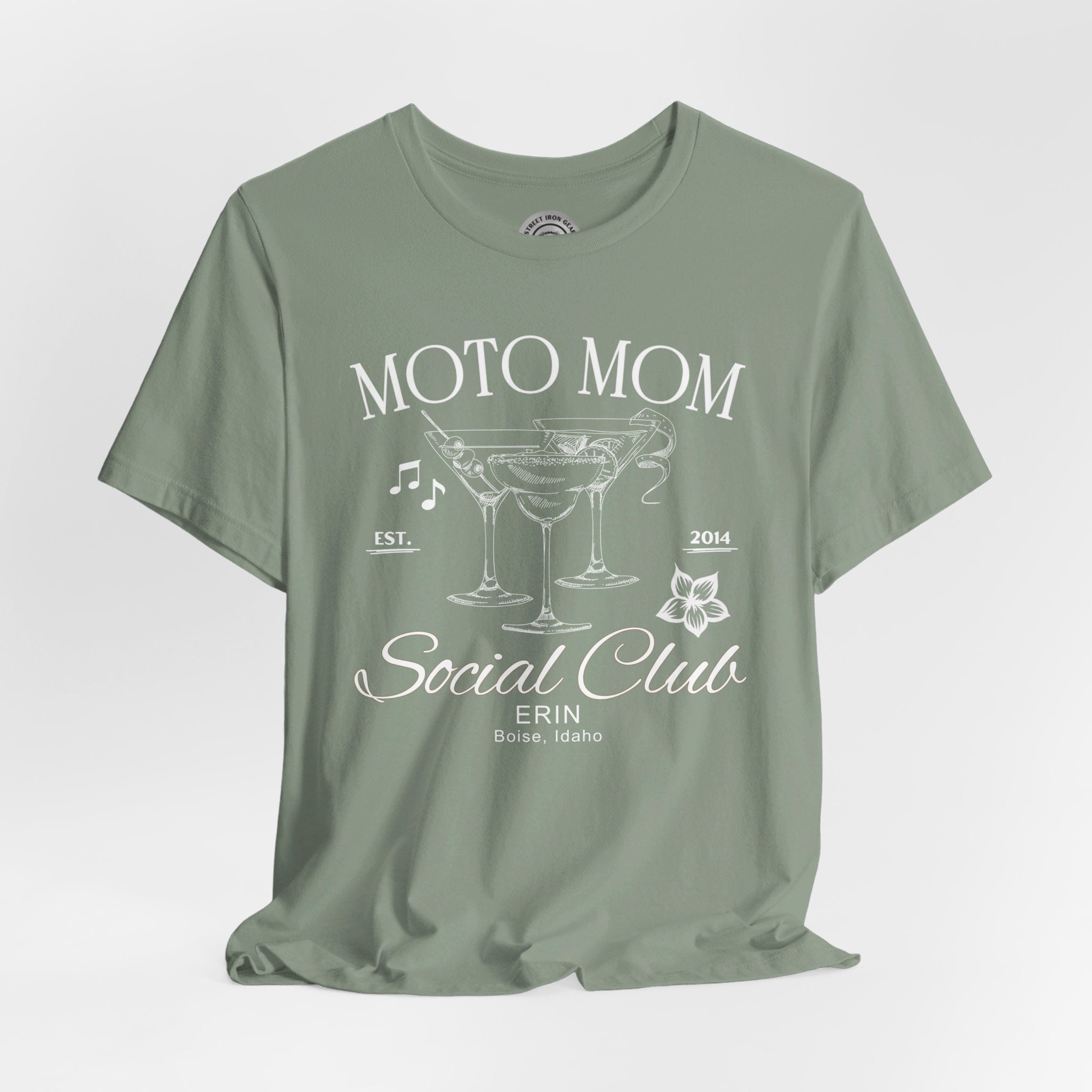 Moto Mom Crew Neck TShirt (Customizable)