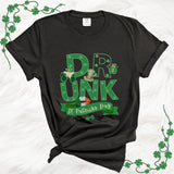 St Patricks Day Drunk Crew Neck TShirt