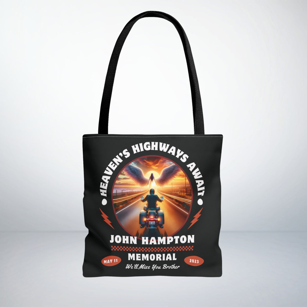 Angel Design Biker Memorial - Tote Bag