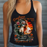 Ladies Daytona Bike Week 2025 Day of the Dead Racerback Tank