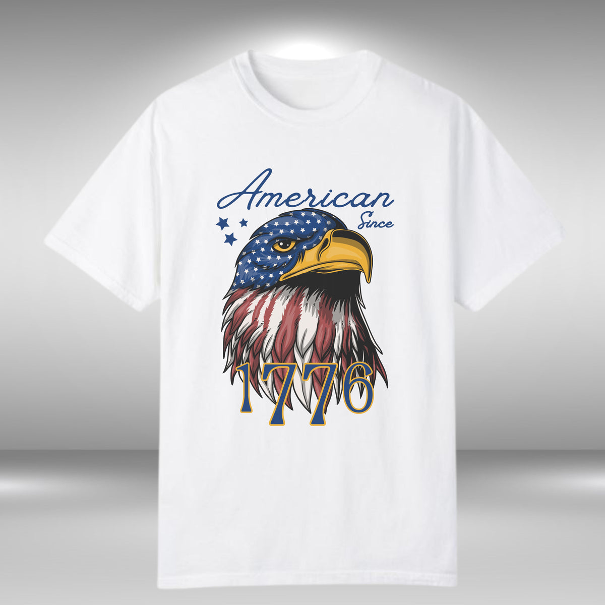 American Since 1776 Eagle Flag Crew Neck TShirt