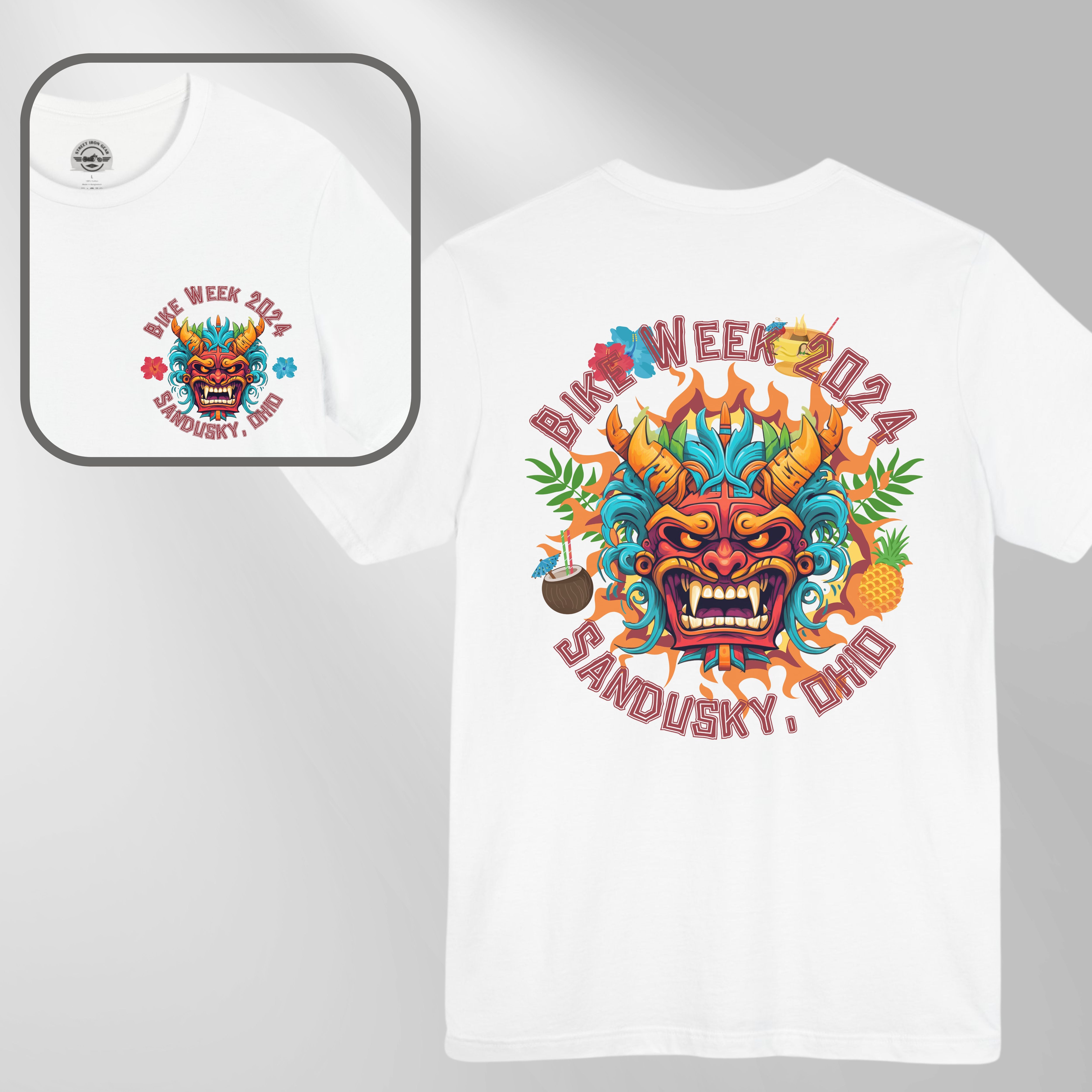 Ohio Bike Rally 2024 Tiki Demon Crew Neck TShirt