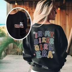 In My Biker Girl Era Boho Crew NeckSweatshirt