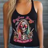 Ladies Daytona Bike Week 2025 Hipster Skull Racerback Tank