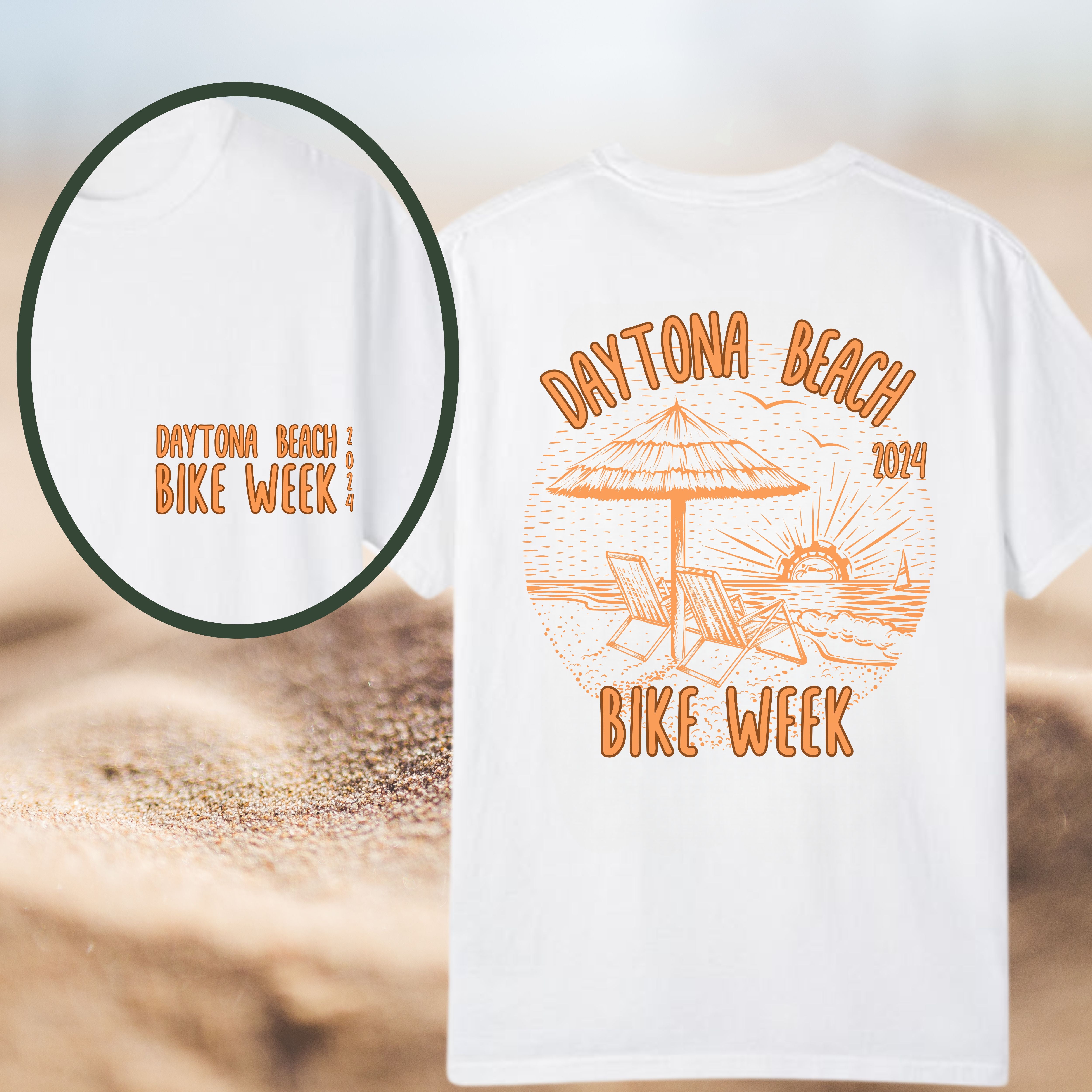 Daytona Beach Bike Week 2024 Premium Crew Neck TShirt