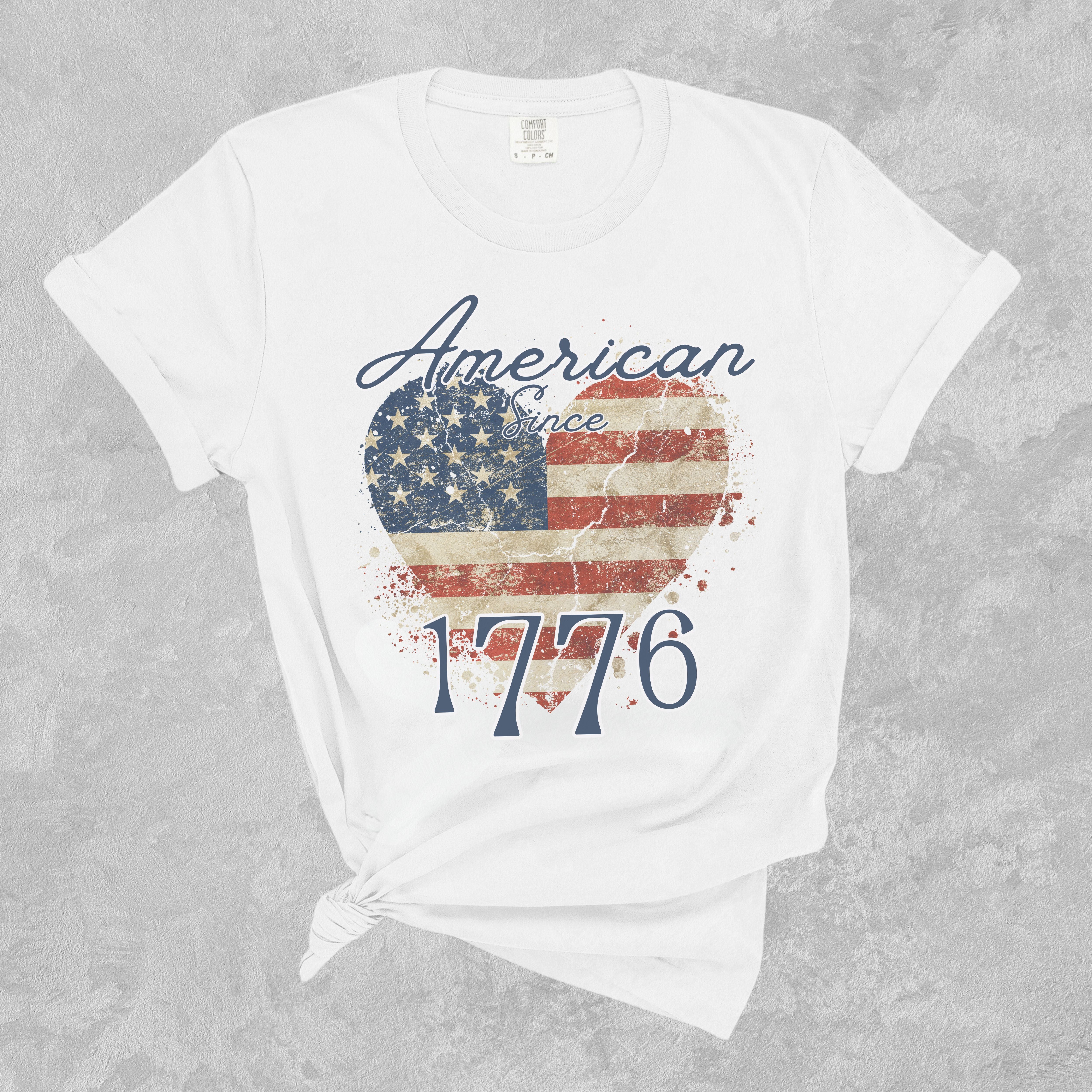 American Since 1776 Eagle Flag Crew Beck TShirt