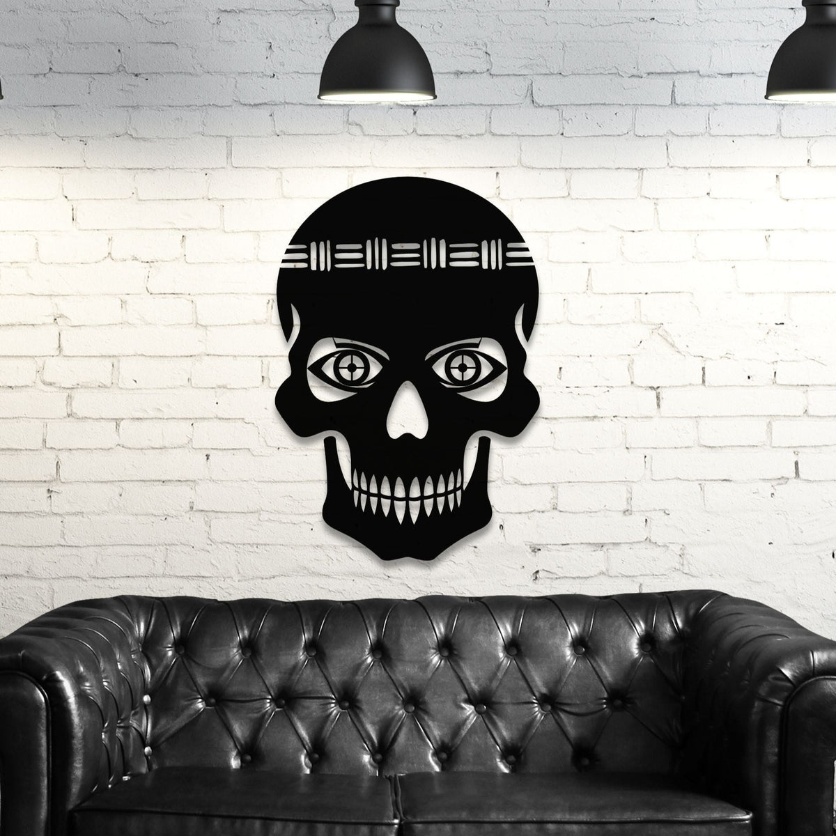 Tiki Skull Metal Wall Decor