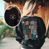 In My Biker Chic Era Retro Crew Neck Sweatshirt