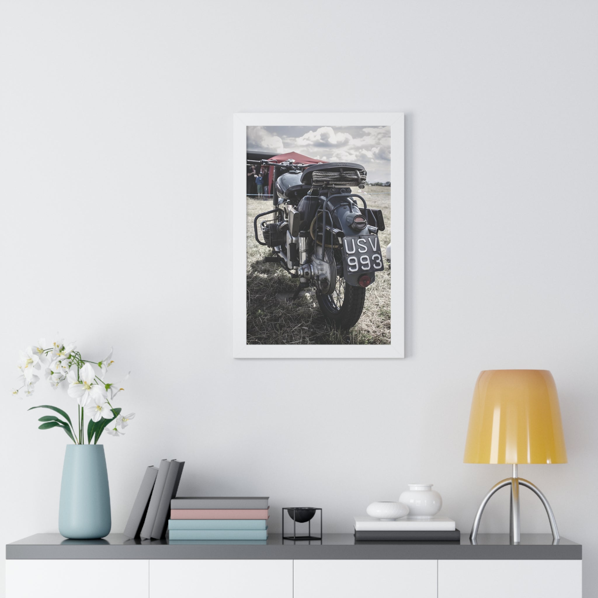 Vintage Motorcycle Framed Poster