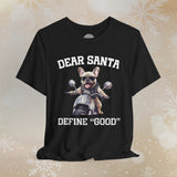 French Bulldog Biker Christmas Crew Neck TShirt