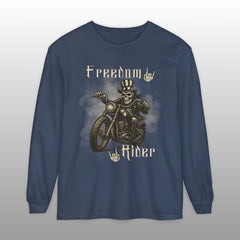 Freedom Rider Patriotic Biker Long Sleeve TShirt