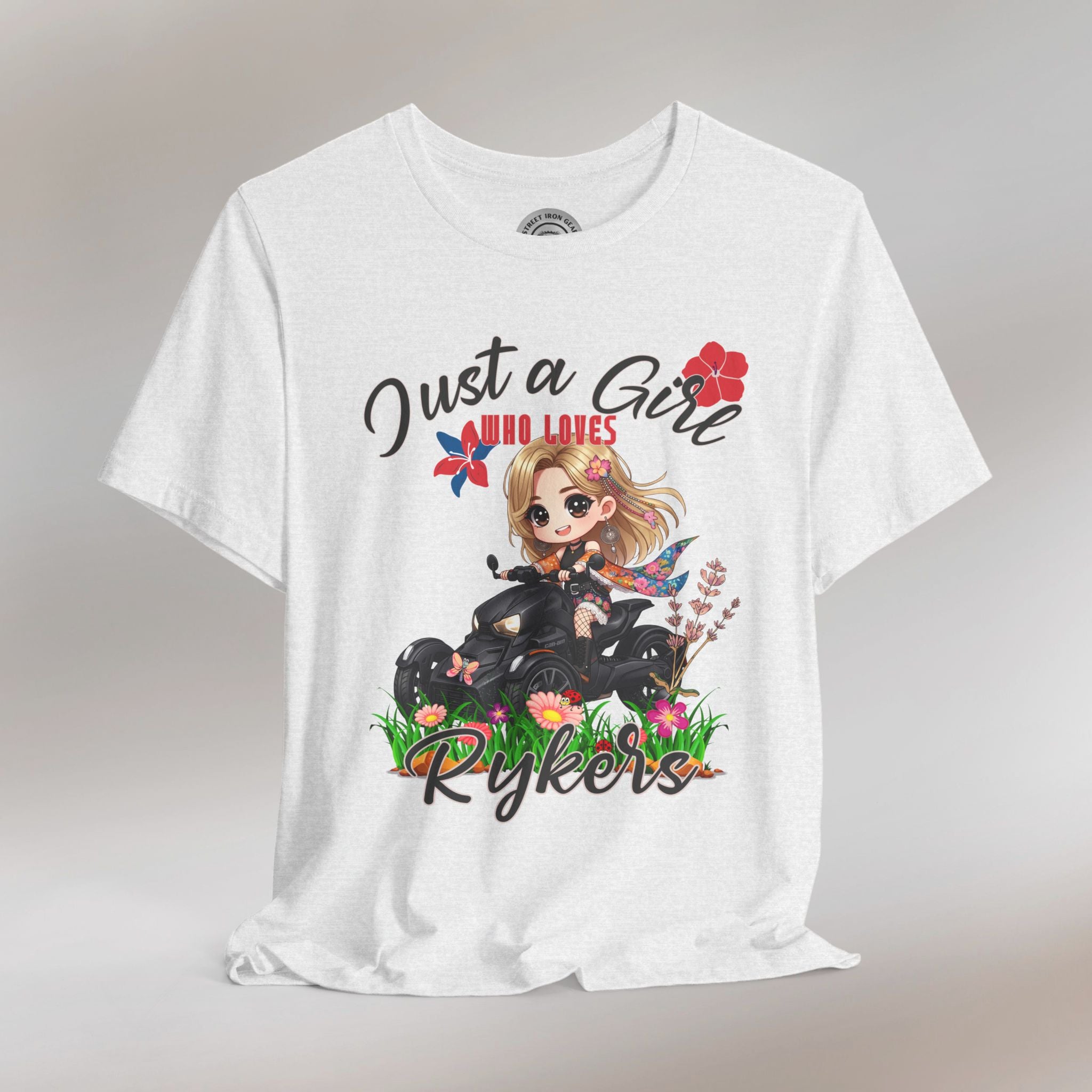 Ladies Can-Am Ryker Chibi Girl Boho Flower T-Shirt