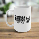 Badass Mama Skull Coffee Mug 15oz