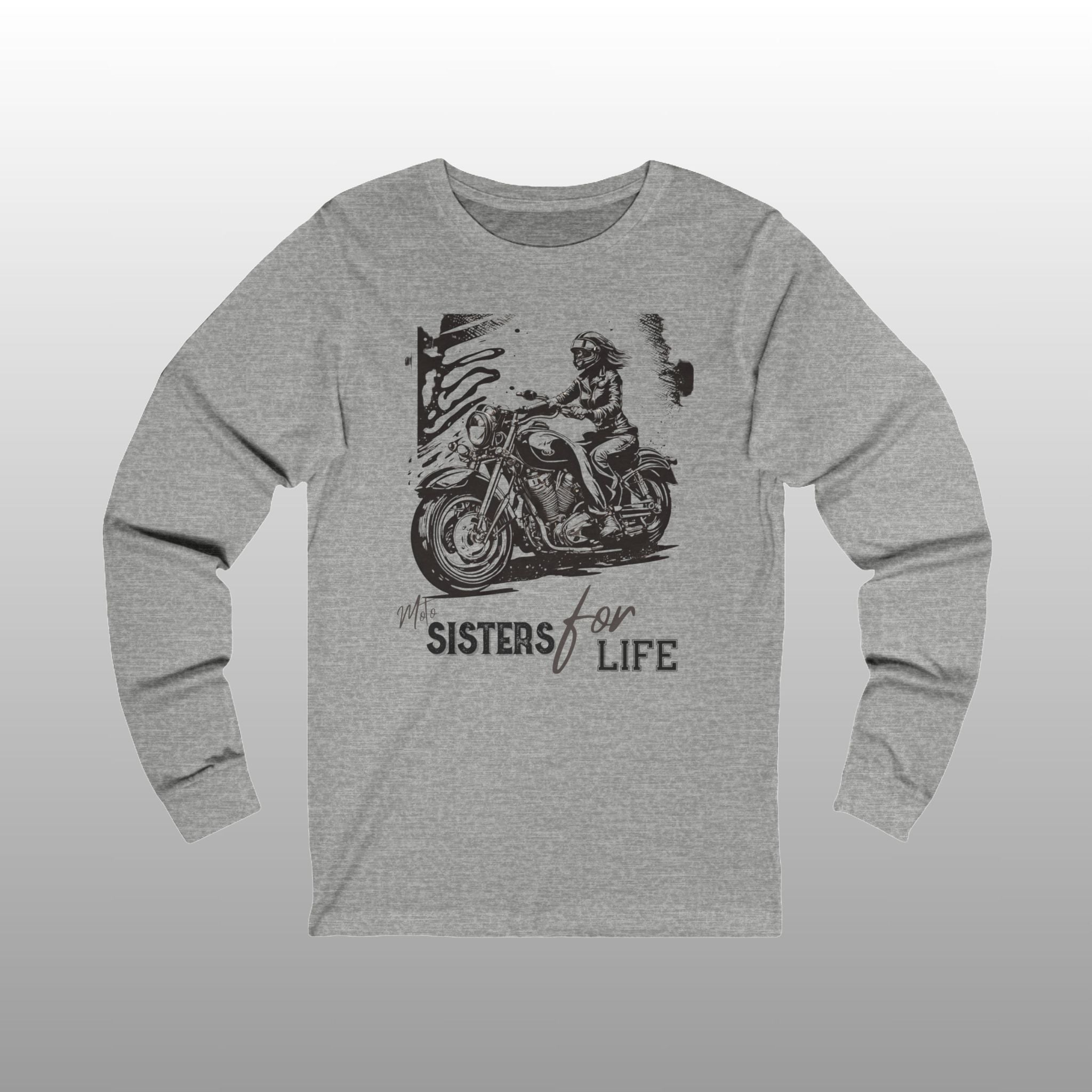 Lady Biker Long Sleeve Crew Neck TShirt