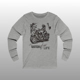 Lady Biker Long Sleeve Crew Neck TShirt