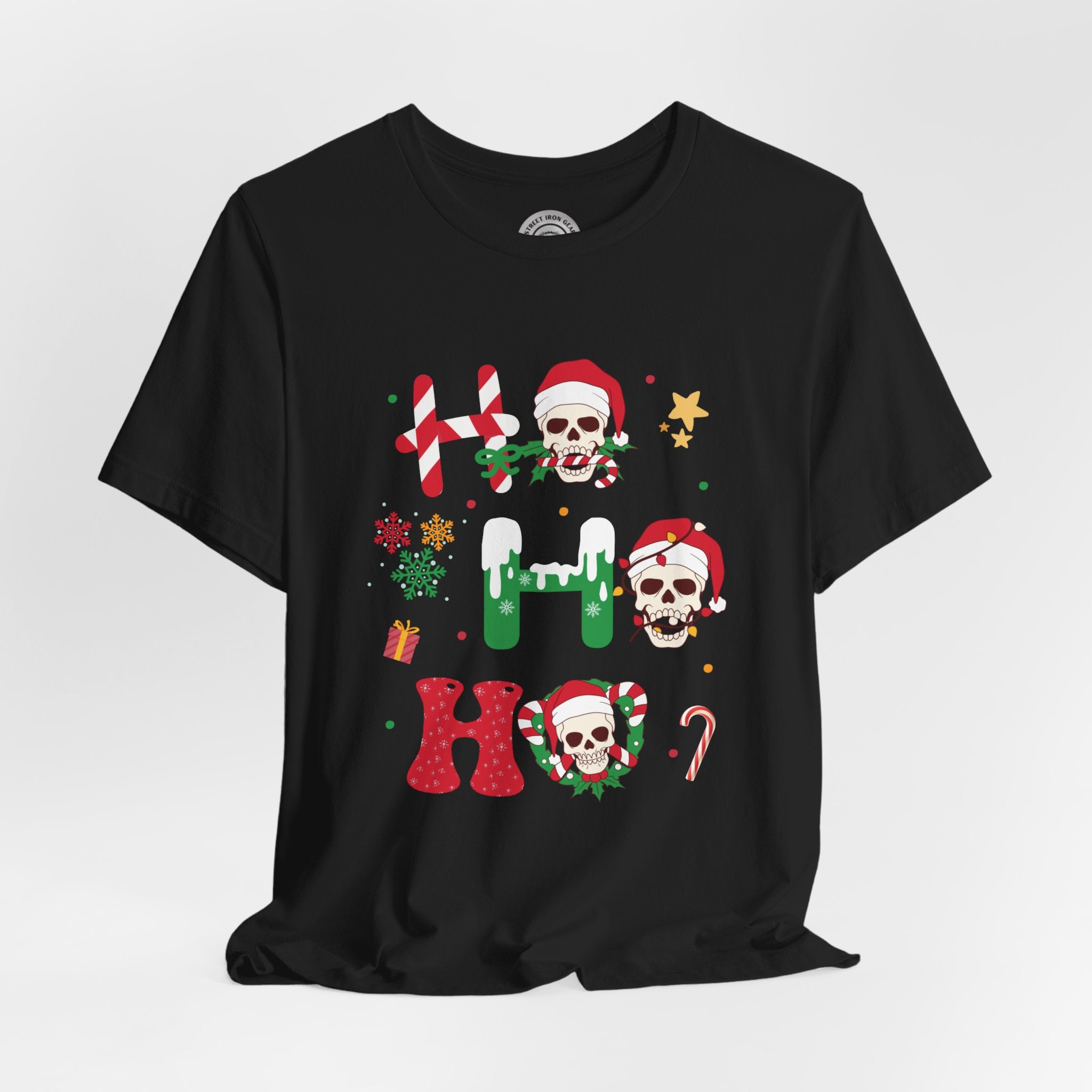 Funny Christmas Skull Crew Neck TShirt