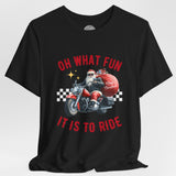 Biker Santa Christmas Crew Neck TShirt