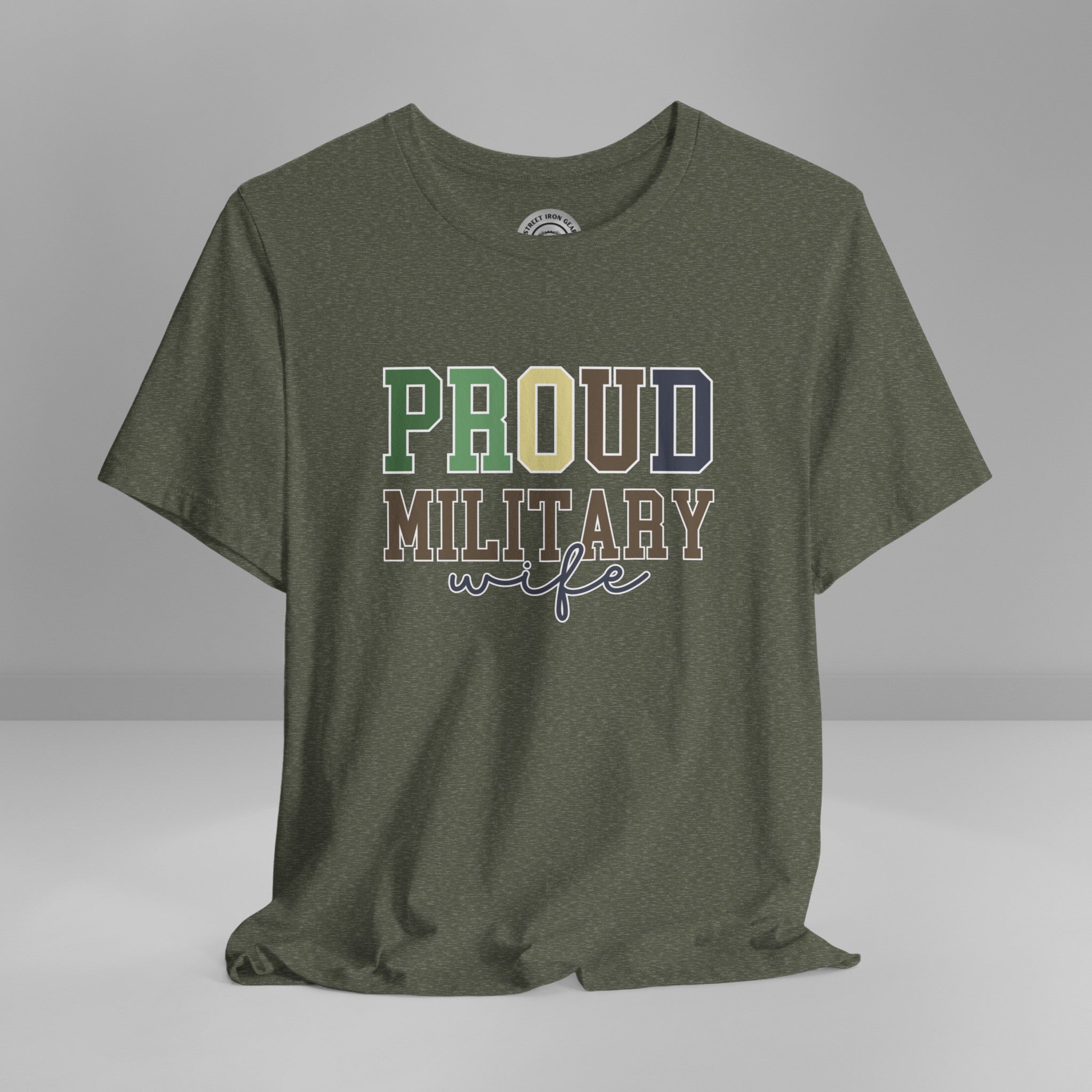 Proud Military Wife Crew Neck TShirt